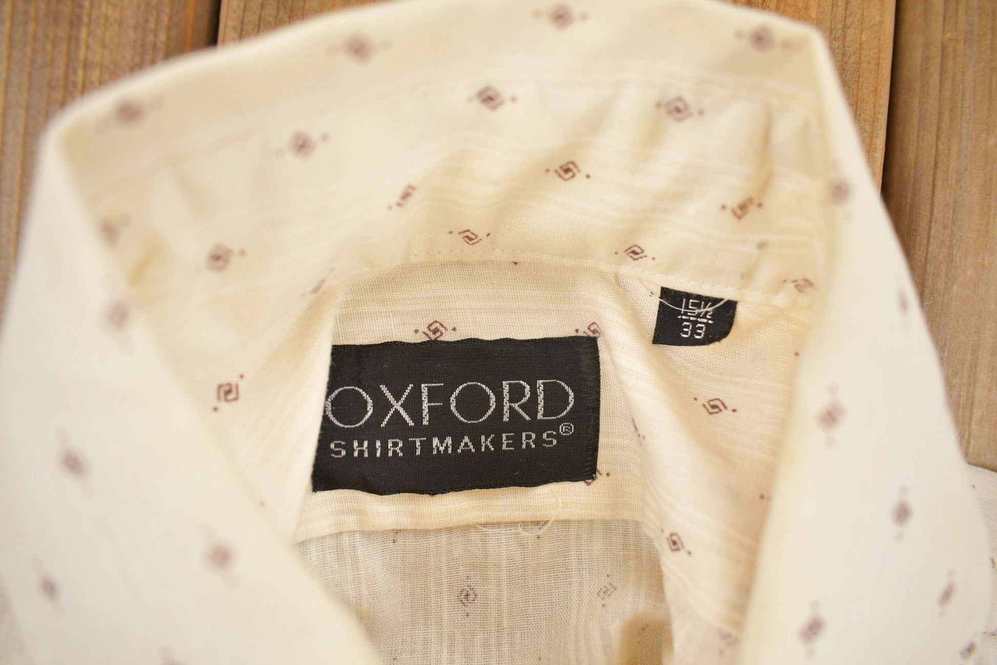 Vintage 1980s Oxford Shirt Makers Button Up Dress Shirt Men's L from propervintagecanada