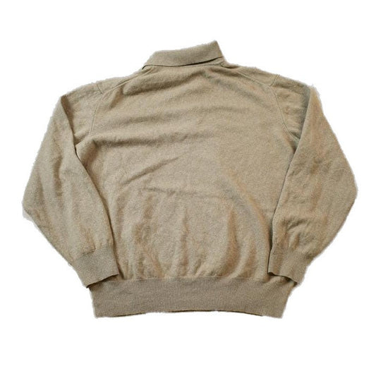 Vintage 1980s Pal Zileri Long Sleeve Cashmere Knit Polo Sweater Men's Small from propervintagecanada