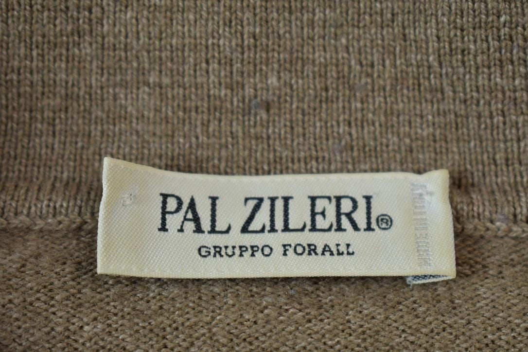 Vintage 1980s Pal Zileri Long Sleeve Cashmere Knit Polo Sweater Men's Small from propervintagecanada