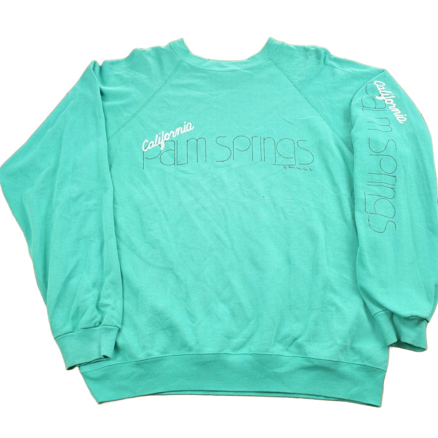 Vintage 1980s Palm Springs California Raglan Crewneck SweatshirtMen's Medium