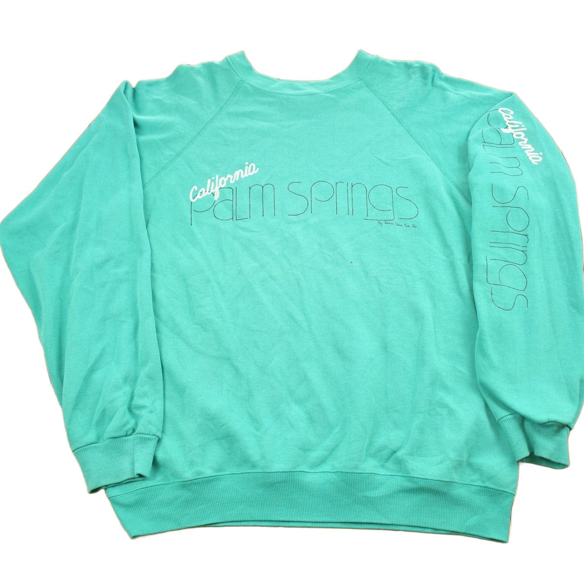 Vintage 1980s Palm Springs California Raglan Crewneck SweatshirtMen's Medium