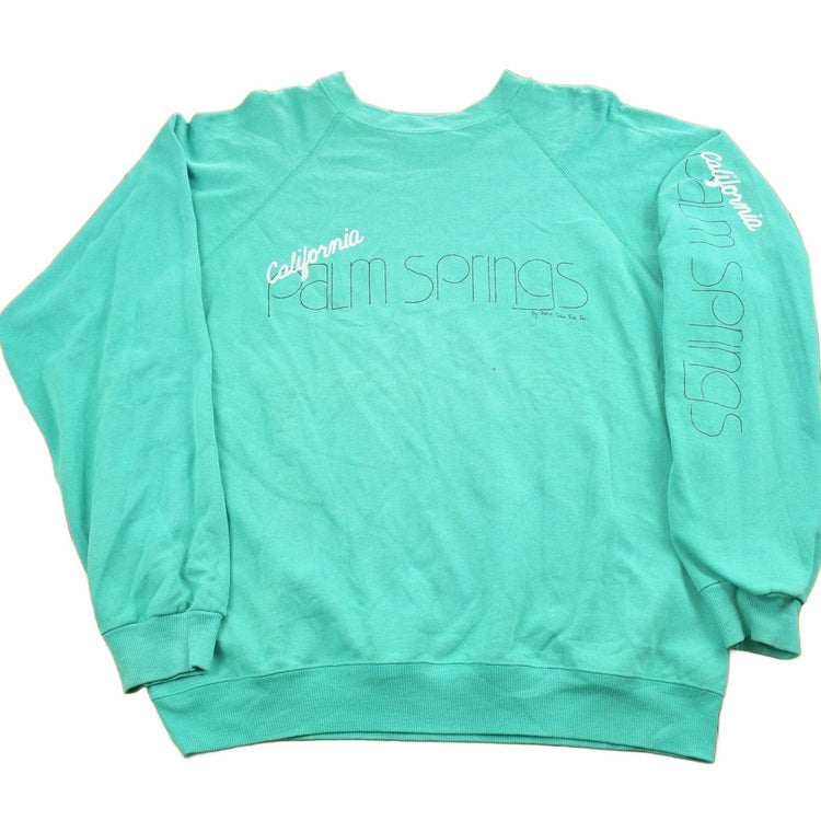 Vintage 1980s Palm Springs California Raglan Crewneck SweatshirtMen's Medium from propervintagecanada