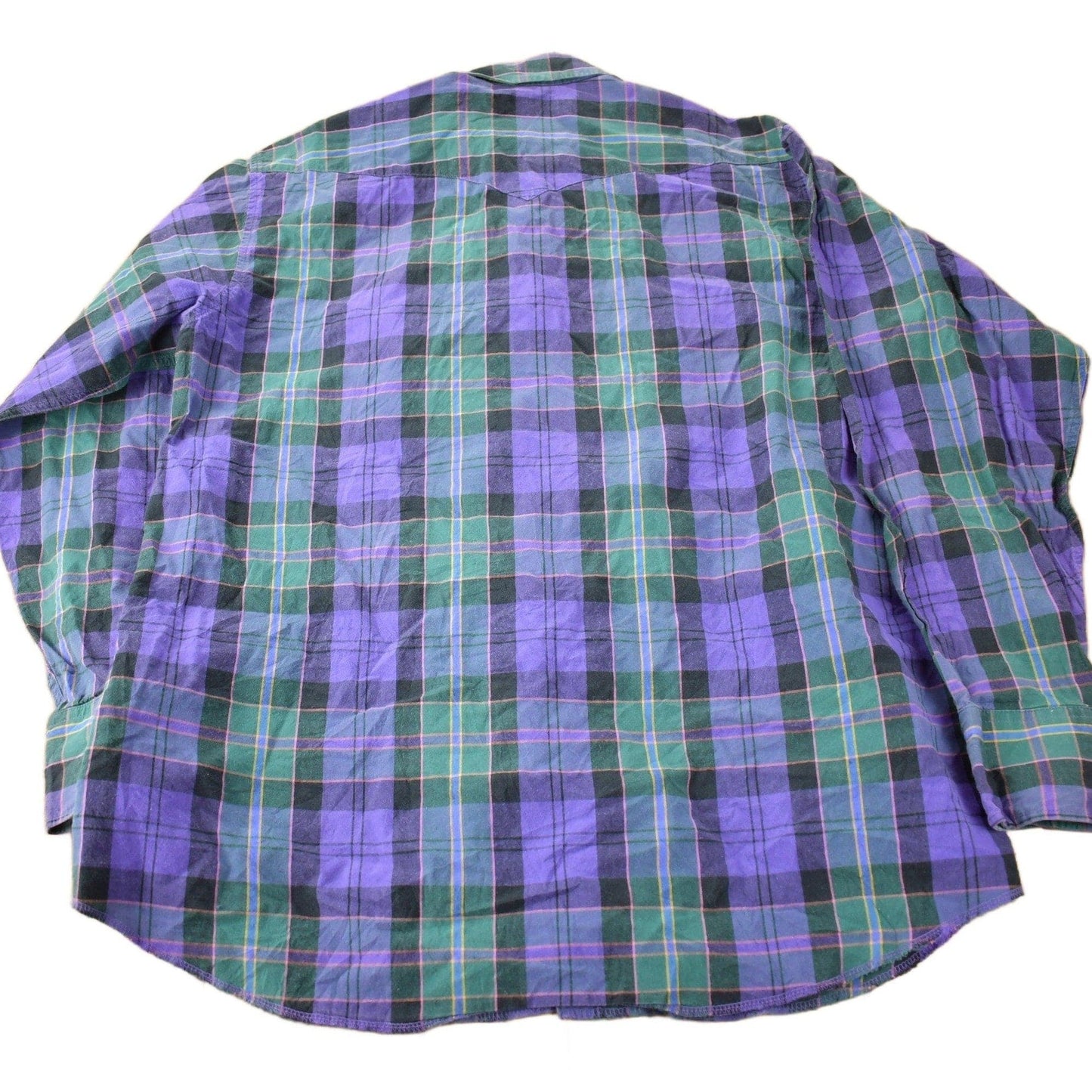 Vintage 1980s Panhandle Slim Western Style Plaid Button Up Shirt Men's XL from propervintagecanada