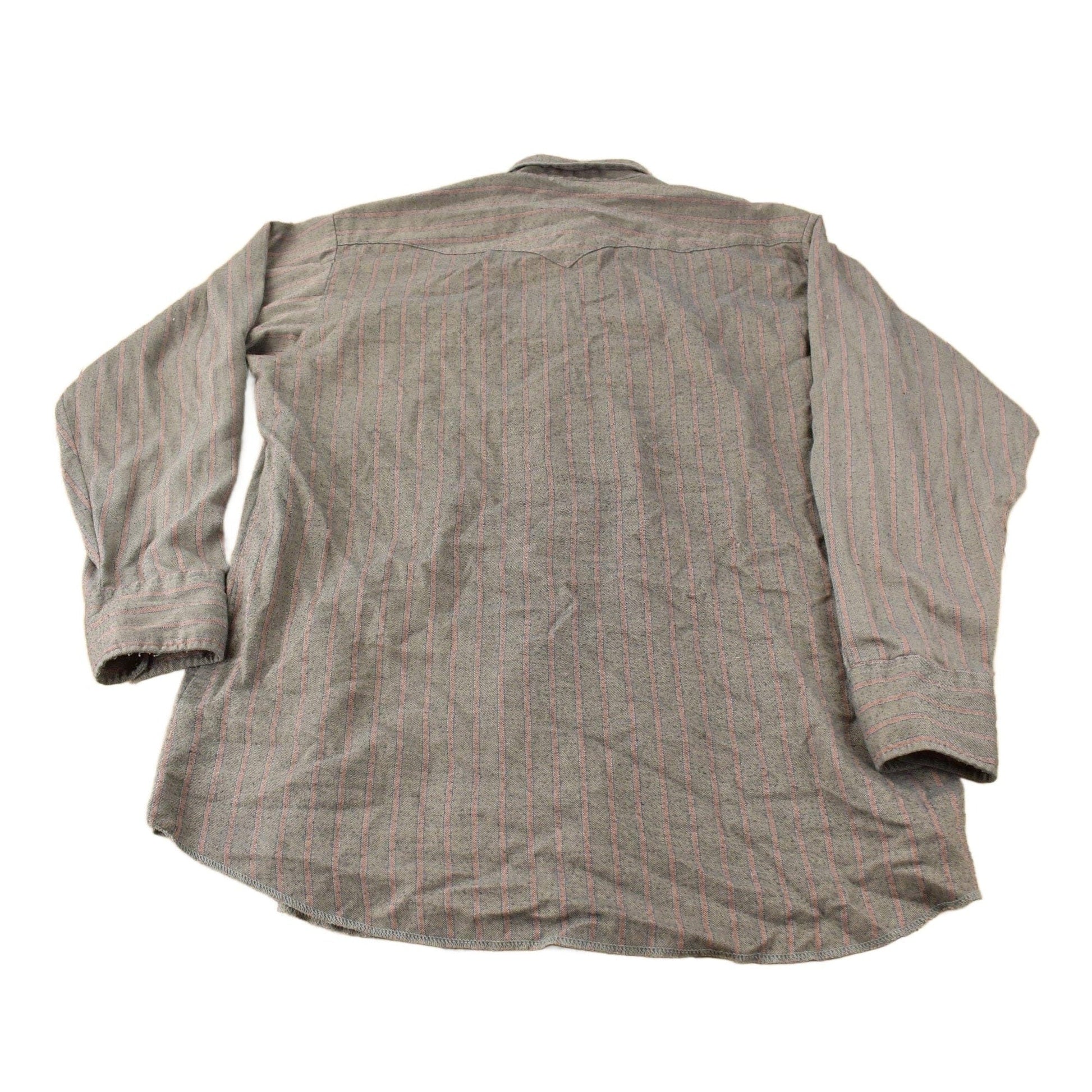 Vintage 1980s Panhandle Slim Western Style Striped Button Up Shirt Men's Large from propervintagecanada