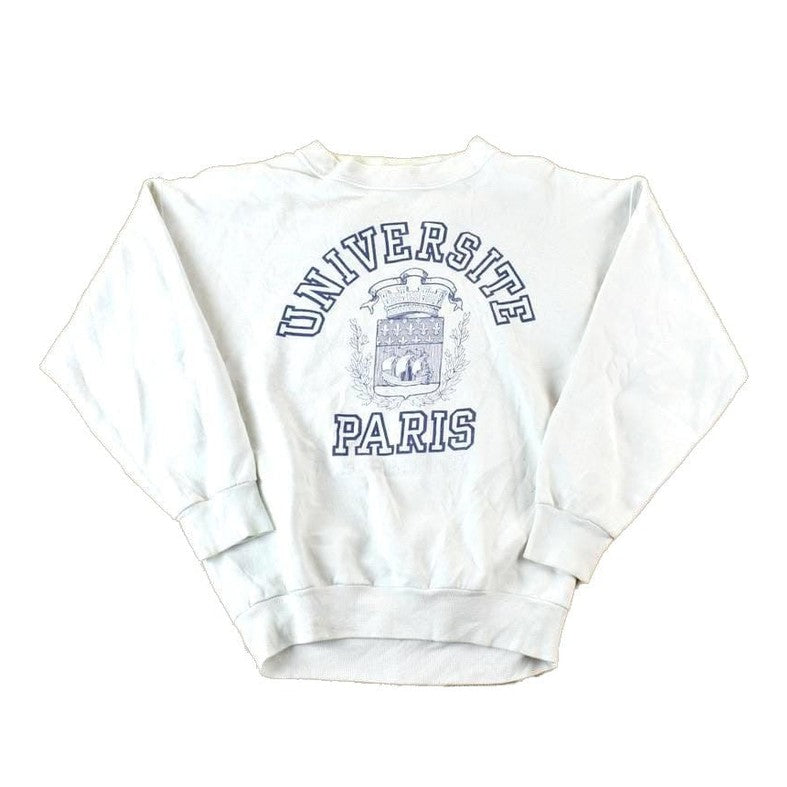 Vintage 1980s Paris Universite Collegiate Crewneck Men's Small from propervintagecanada