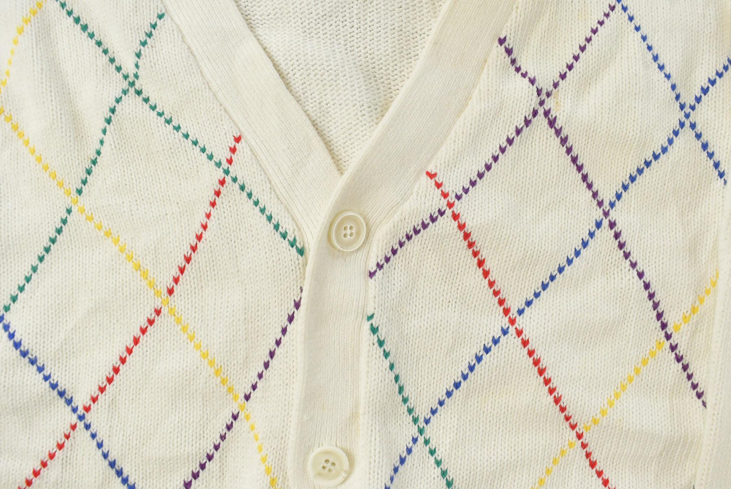 Vintage 1980s Parker of Vienna Knit Cardigan Sweater Men's XL / Vintage Cardigan / Abstract Button Up Cardigan from propervintagecanada