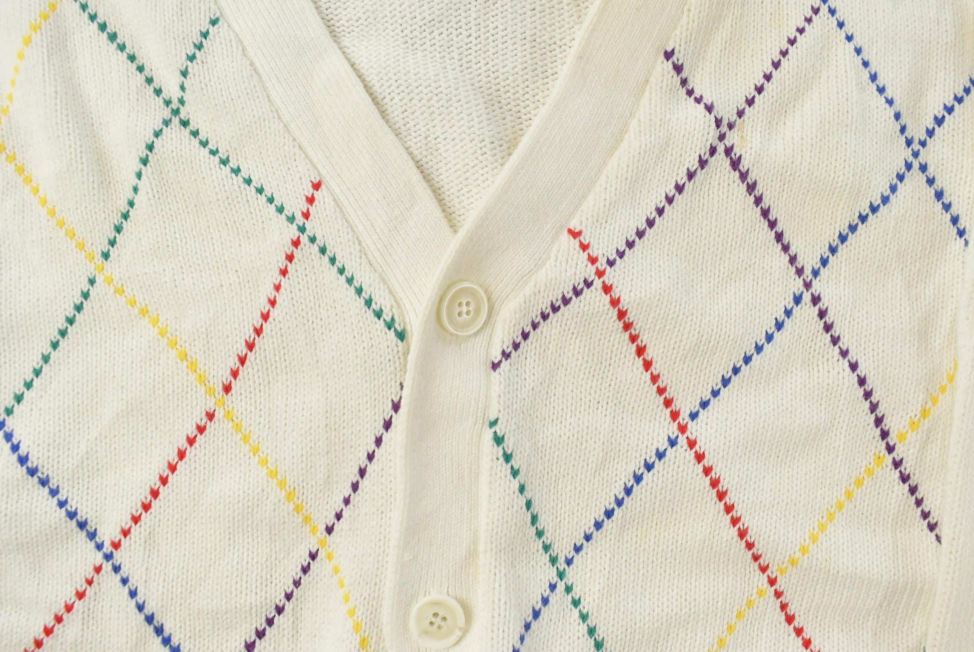 Vintage 1980s Parker of Vienna Knit Cardigan Sweater Men's XL / Vintage Cardigan / Abstract Button Up Cardigan from propervintagecanada