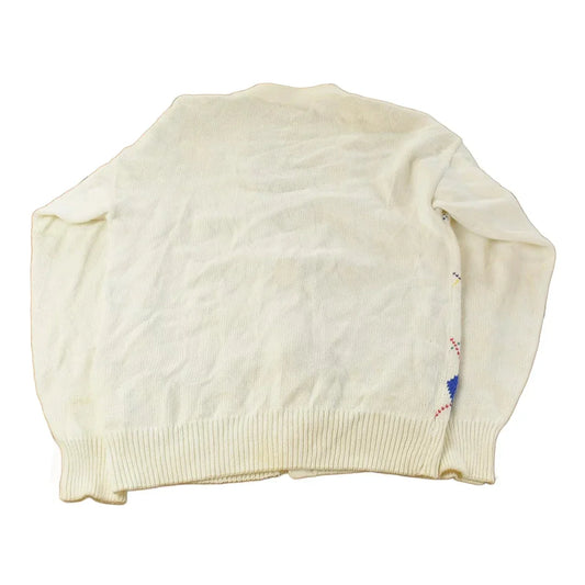 Vintage 1980s Parker of Vienna Knit Cardigan Sweater Men's XL / Vintage Cardigan / Abstract Button Up Cardigan from propervintagecanada