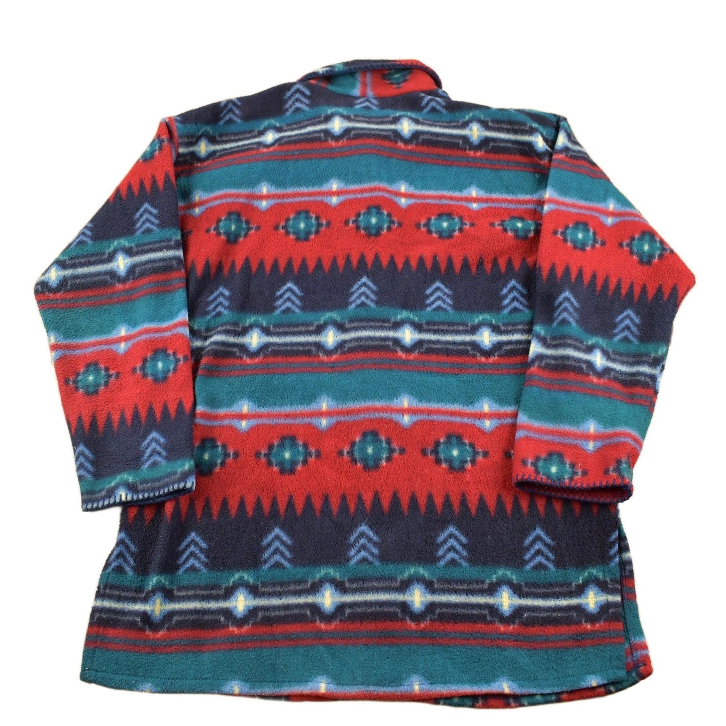 Vintage 1980s Pattern Fleece Button Up Women's M from propervintagecanada