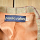 Vintage 1980s Paula Sakes Plaid Wool Silk Lined Blazer Women's M