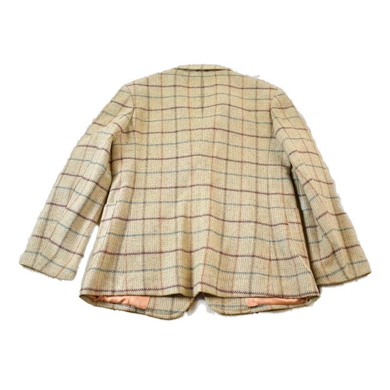 Vintage 1980s Paula Sakes Plaid Wool Silk Lined Blazer Women's M from propervintagecanada