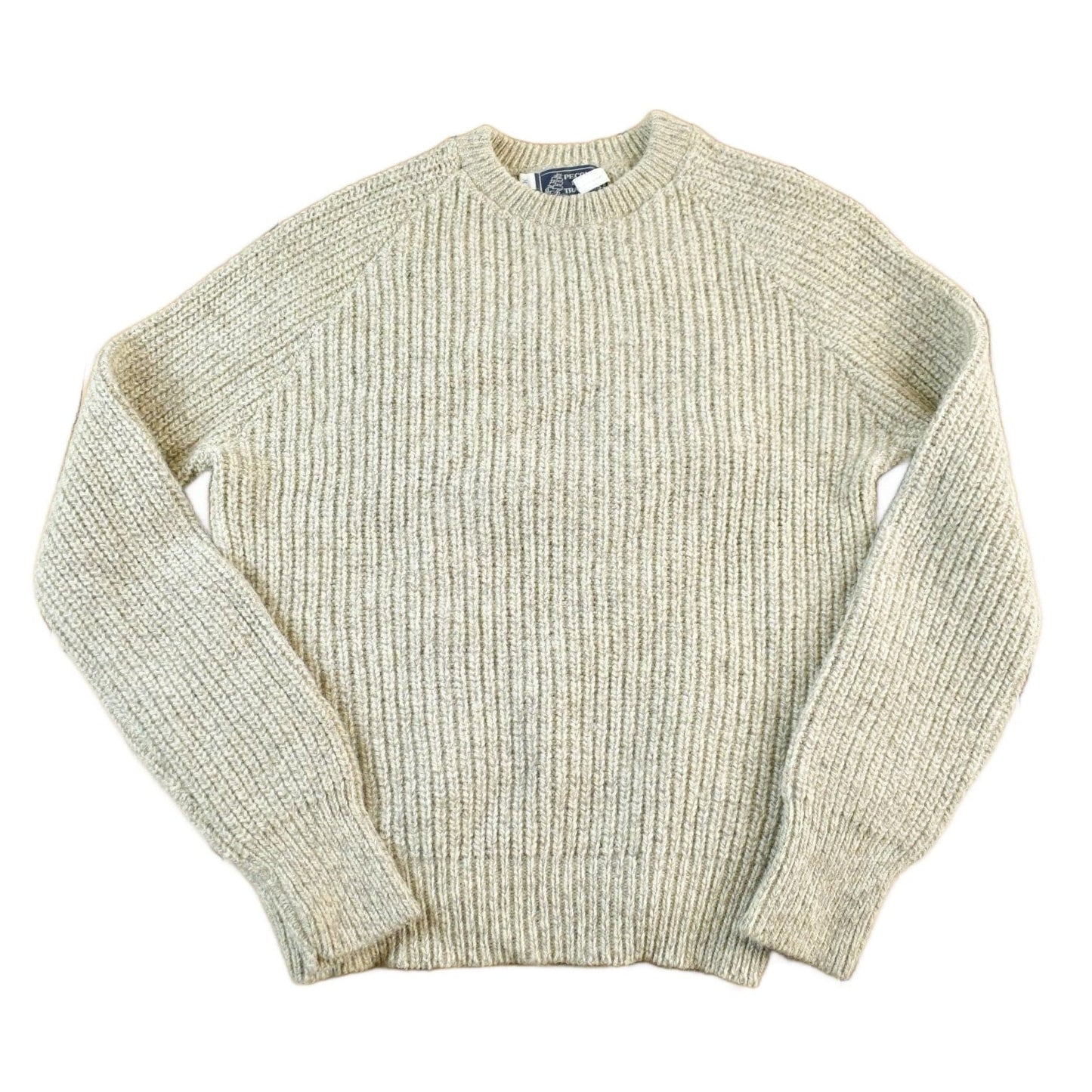 Vintage 1980s Peconic Bay Traders Fisherman Ribbed Wool Knit Sweater Men's Small from propervintagecanada