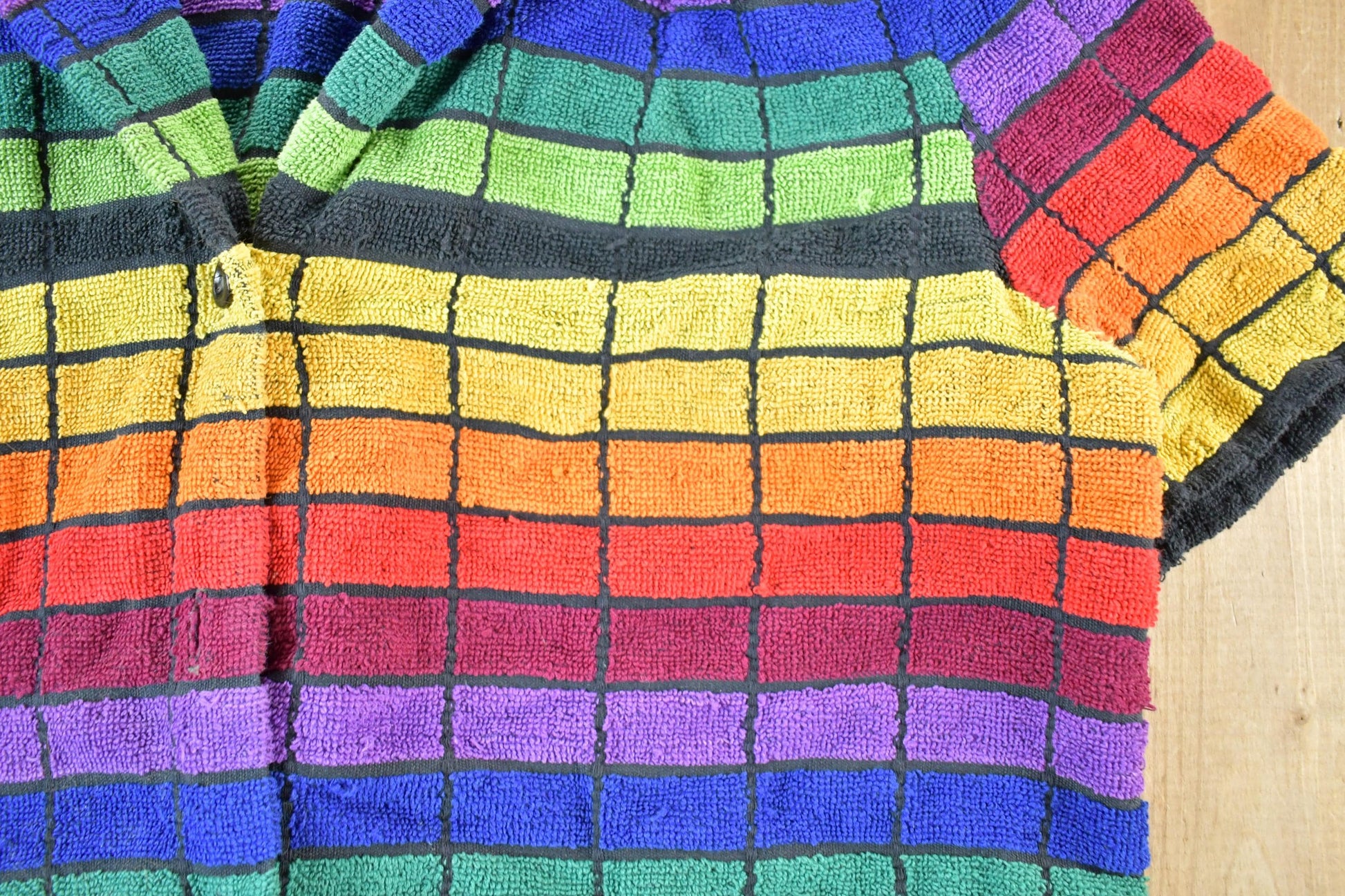 Vintage 1980s Pedigree For Sports Knit Colour Block Button Up Shirt Womens M from propervintagecanada