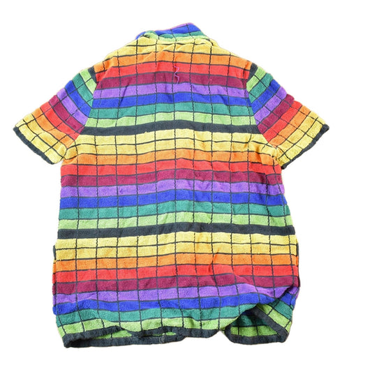 Vintage 1980s Pedigree For Sports Knit Colour Block Button Up Shirt Womens M from propervintagecanada