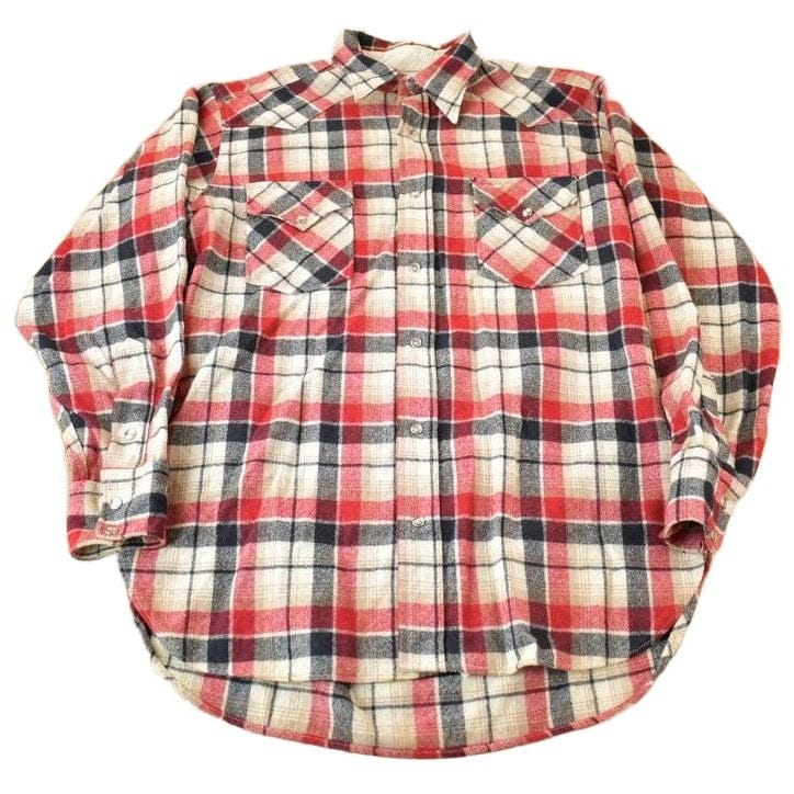 Vintage 1980s Pendleton High Grade Western Wear Plaid Button Up Shirt Men's Large from propervintagecanada