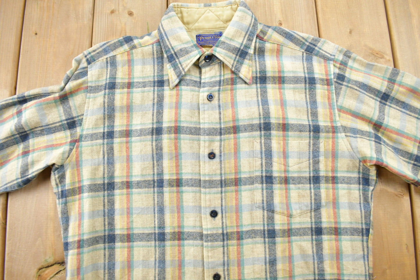 Vintage 1980s Pendleton Plaid Button Up Shirt Men's Medium from propervintagecanada