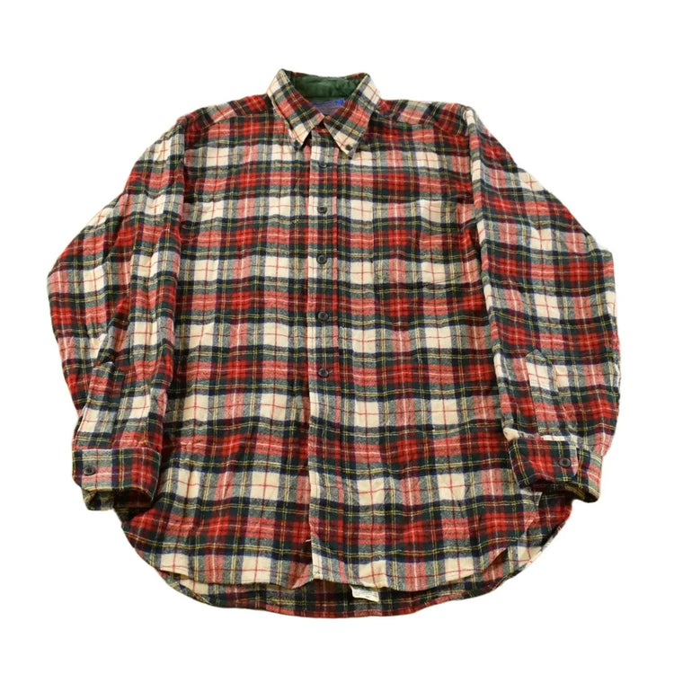 Vintage 1980s Pendleton Wool Flannel Button Up Shirt Men's M from propervintagecanada