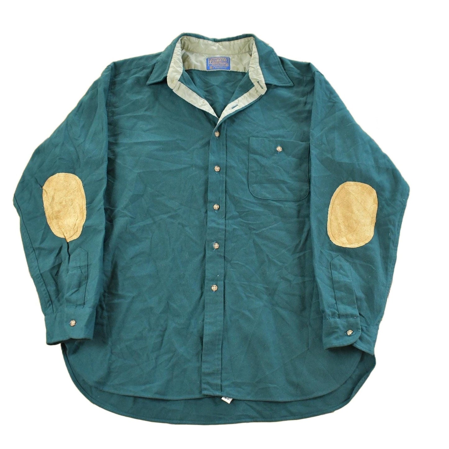 Vintage 1980s Pendleton Wool Flannel Button Up Shirt Men's XL / 80s Button Up / Vintage Pendleton / True Vintage / Outdoors / Elbow Patch from propervintagecanada