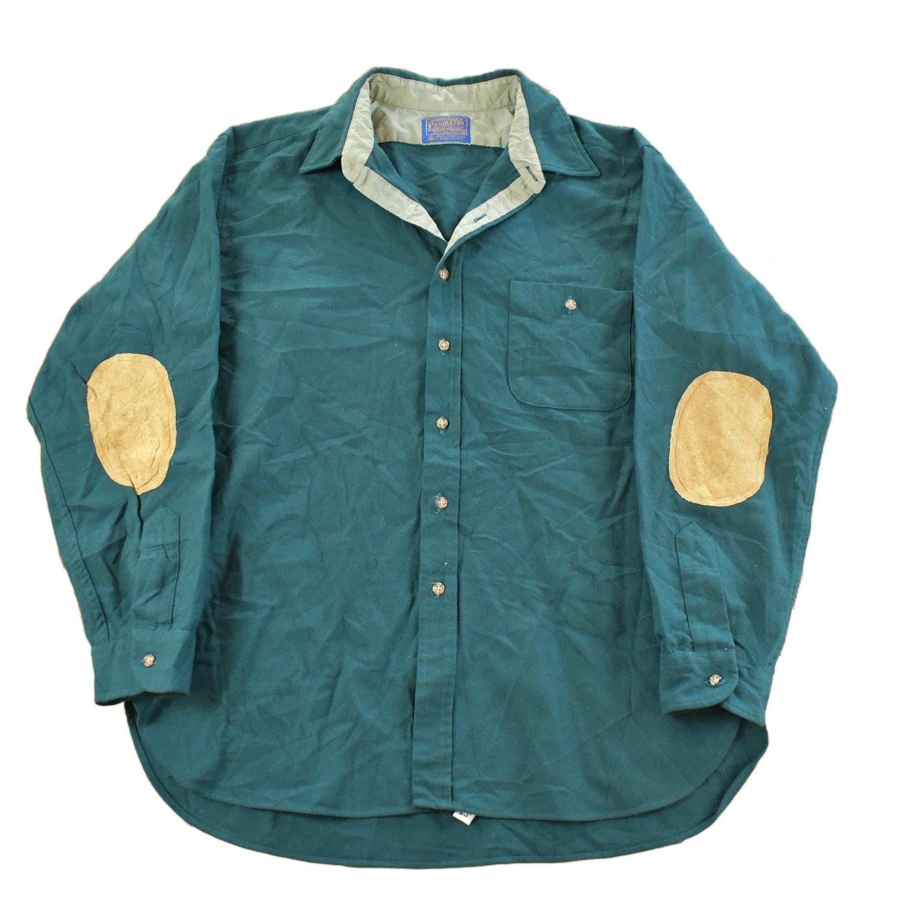 Vintage 1980s Pendleton Wool Flannel Button Up Shirt Men's XL / 80s Button Up / Vintage Pendleton / True Vintage / Outdoors / Elbow Patch from propervintagecanada