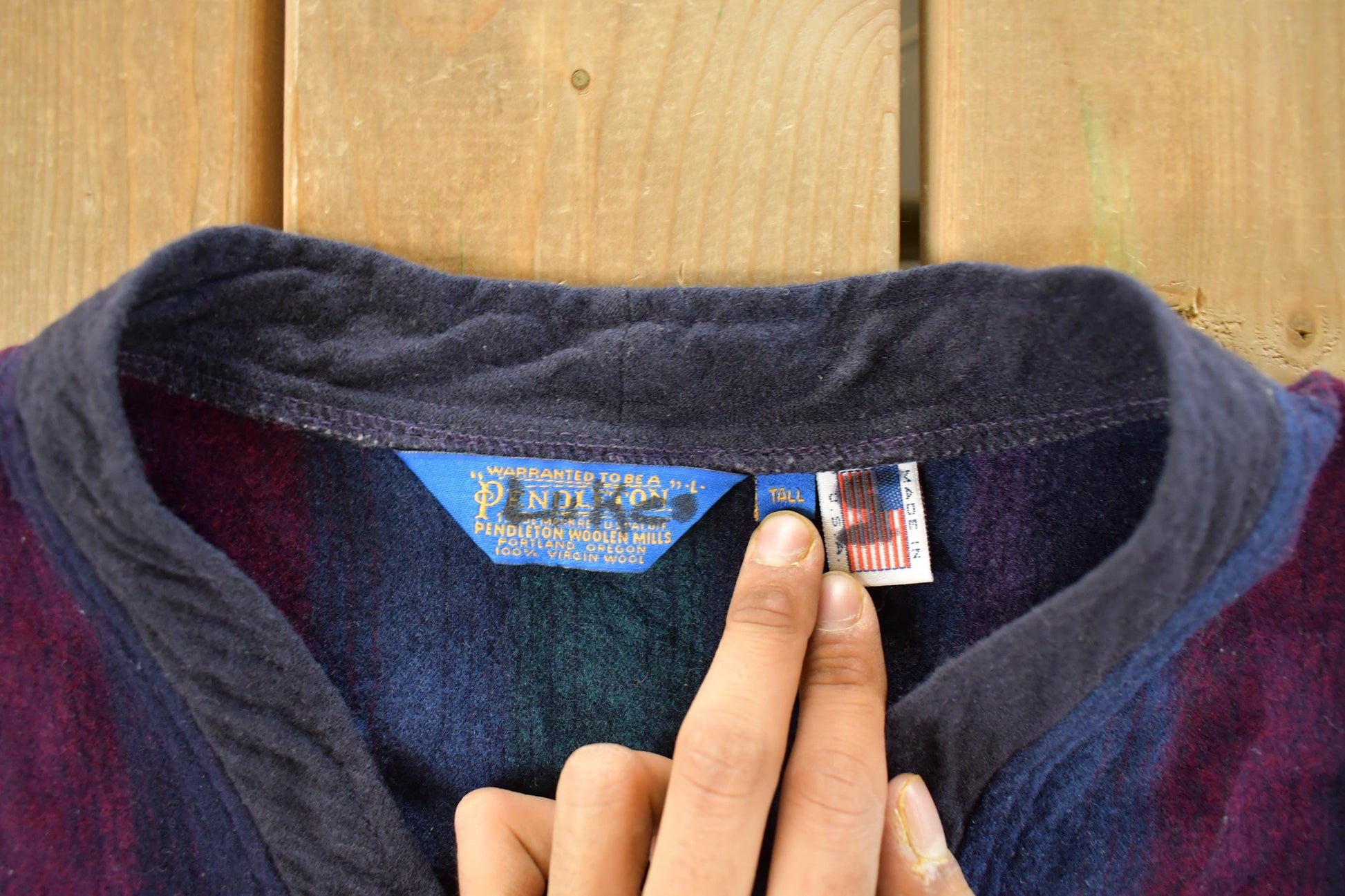 Vintage 1980s Pendleton Wool Knit Cardigan Sweater Men's Medium from propervintagecanada