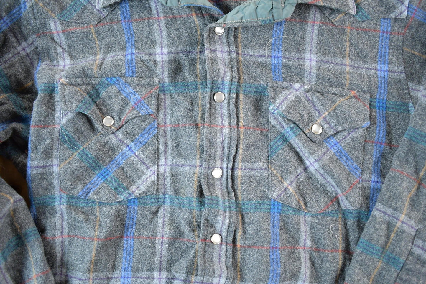 Vintage 1980s Pendleton Wool Knit Plaid Sweater Mens L from propervintagecanada