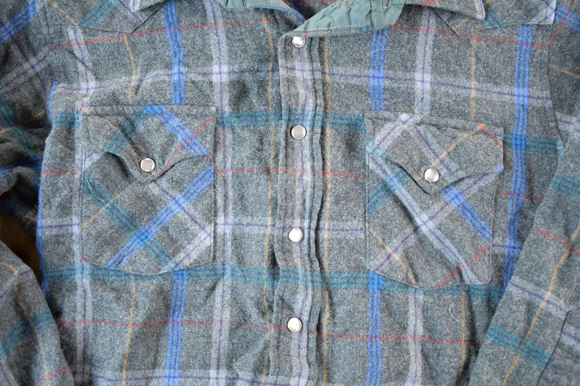 Vintage 1980s Pendleton Wool Knit Plaid Sweater Mens L from propervintagecanada