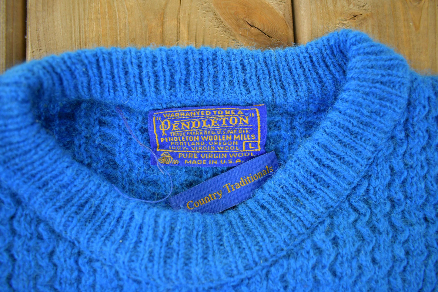 Vintage 1980s Pendleton Wool Knit Sweater Men's S from propervintagecanada