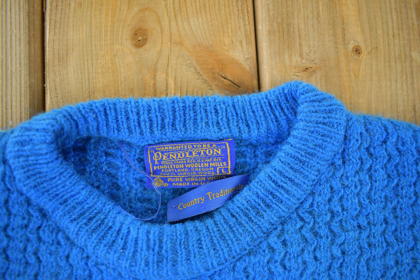 Vintage 1980s Pendleton Wool Knit Sweater Men's S from propervintagecanada