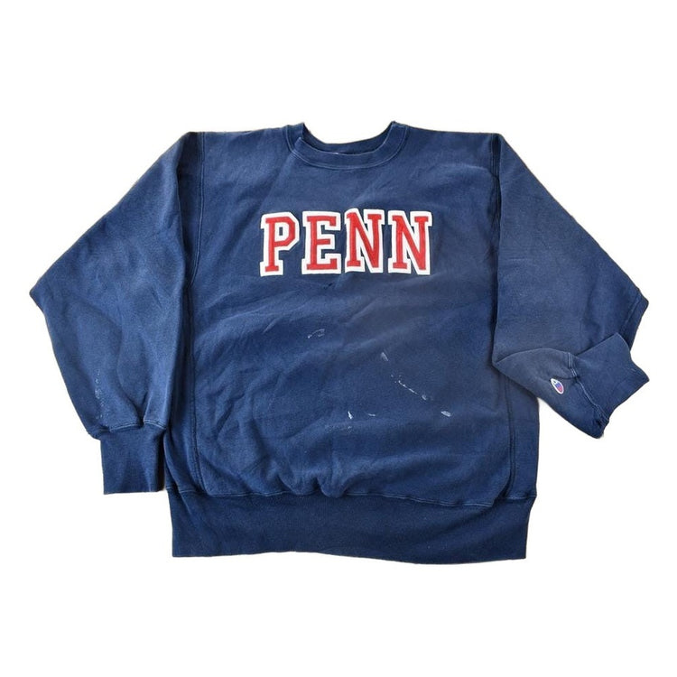 Vintage 1980s Penn State University Champion Reverse Weave Warmup Crewneck Men's Large from propervintagecanada
