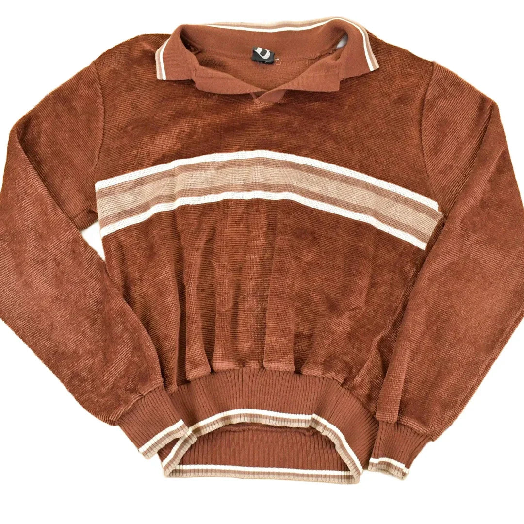 Vintage 1980s Peter B Quarter Button Knit Sweater Mens M from propervintagecanada