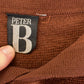 Vintage 1980s Peter B Quarter Button Knit Sweater Mens M from propervintagecanada