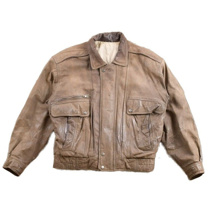 Vintage 1980s Peter England Leather Jacket Men's Medium from propervintagecanada