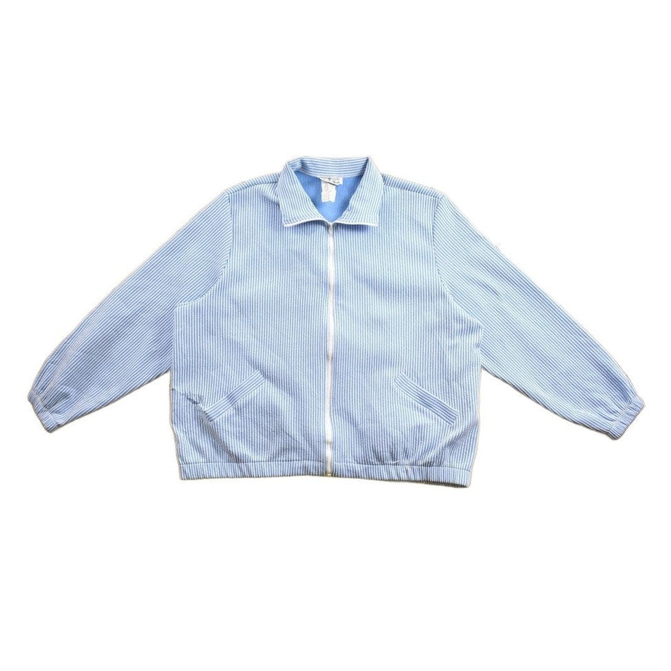 Vintage 1980s Pinstripe Light Jacket Men's XL from propervintagecanada