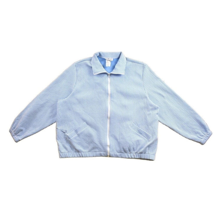 Vintage 1980s Pinstripe Light Jacket Men's XL from propervintagecanada