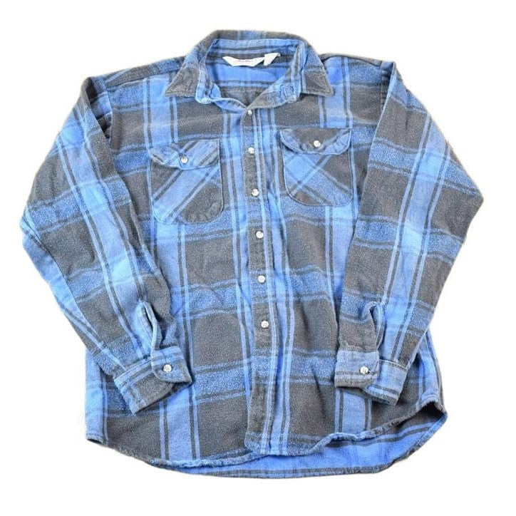 Vintage 1980s Plaid Flannel Button Up Shirt Mens XL from propervintagecanada