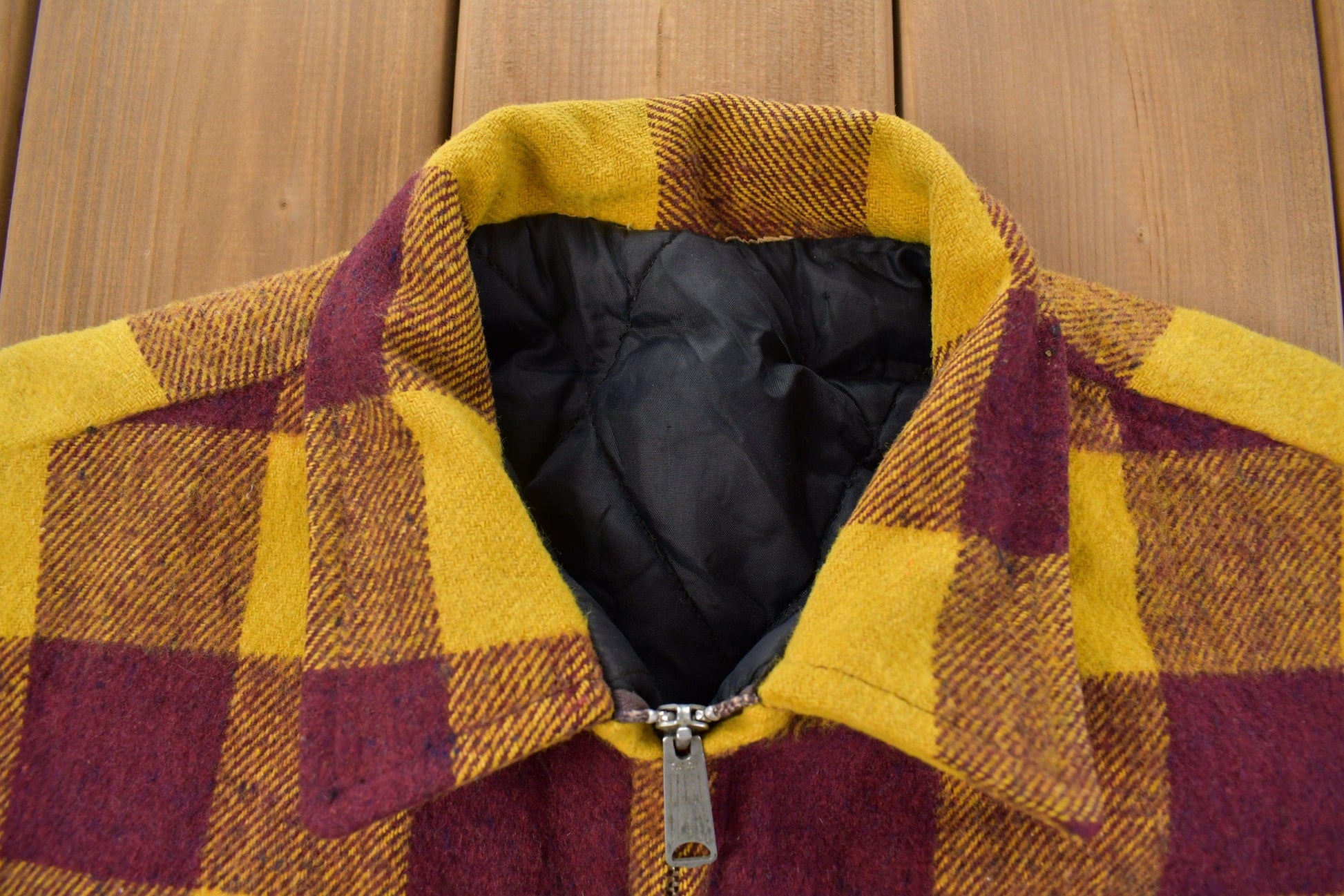 Vintage 1980s Plaid Wool Jacket from propervintagecanada