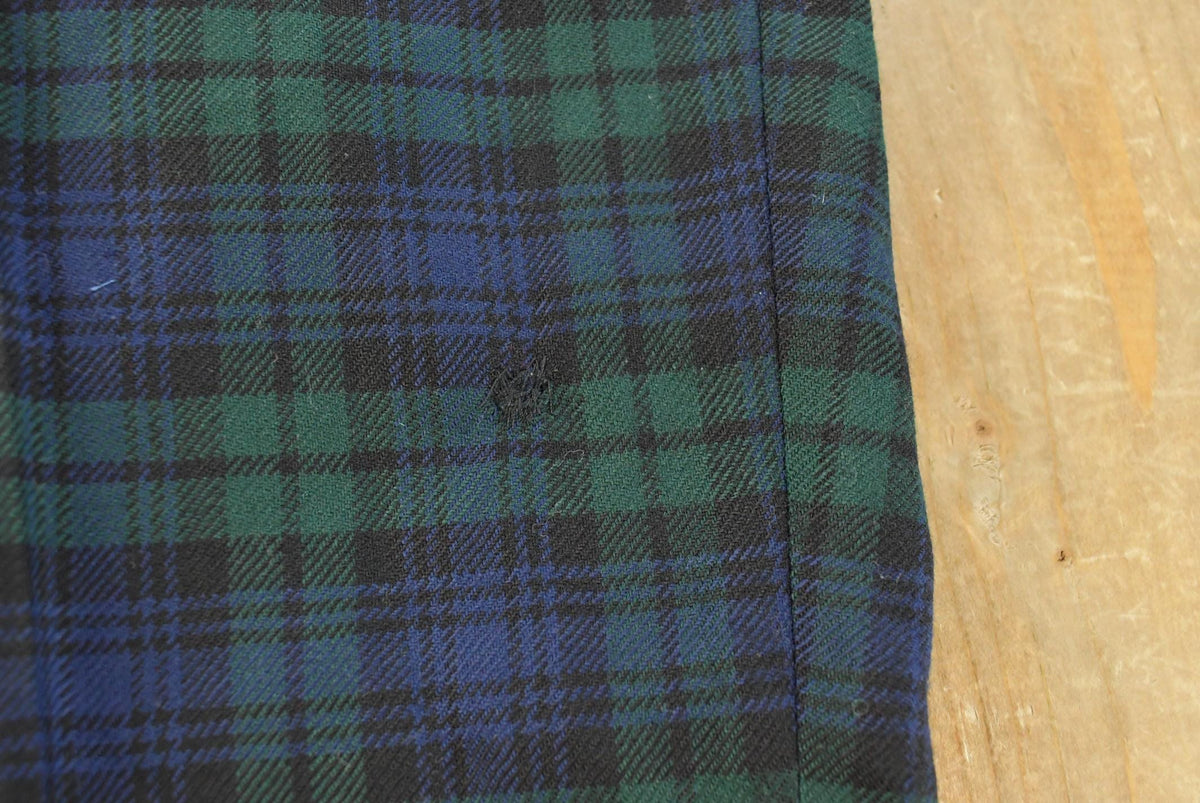 Vintage 1980s Plaid Wool Trousers Men's 36 x 29 from propervintagecanada