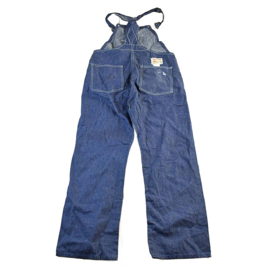 Vintage 1980s Plainsman Denim Jean Overalls Men's 32 x 26 from propervintagecanada