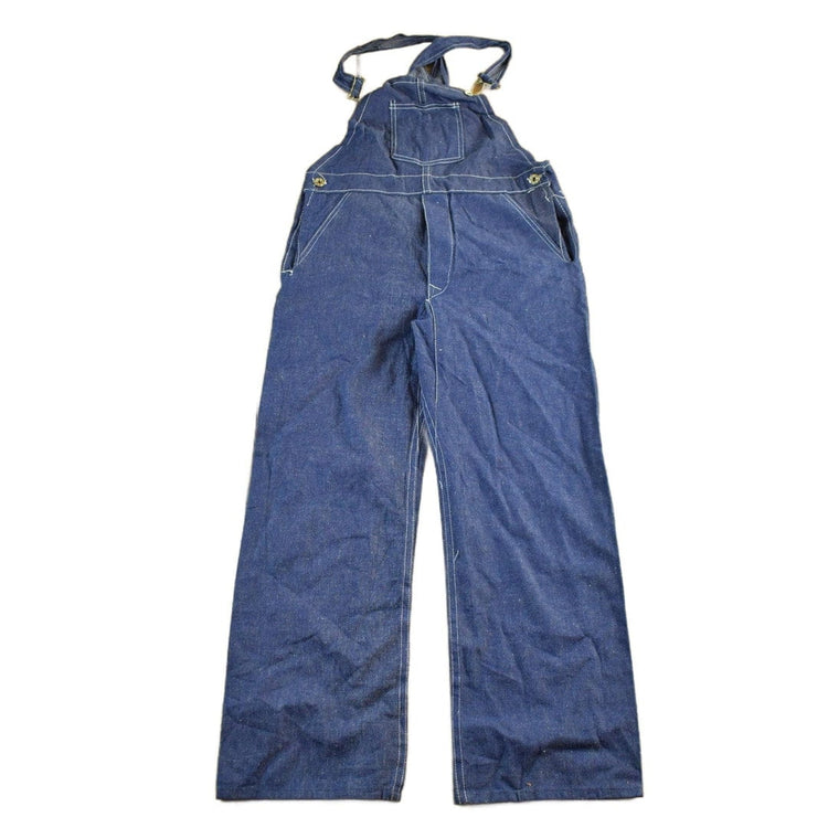 Vintage 1980s Plainsman Denim Jean Overalls Men's 32 x 26 from propervintagecanada