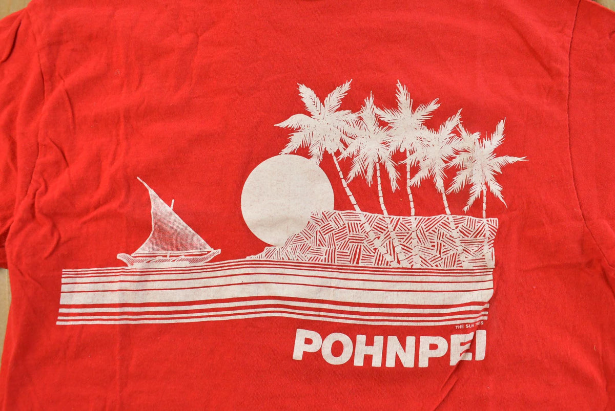 Vintage 1980s Pohnpei Tropic Graphic T-Shirt Men's M from propervintagecanada