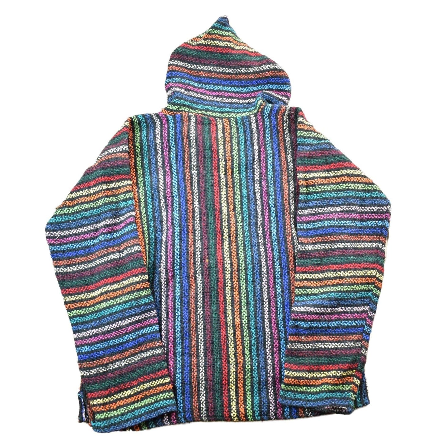 Vintage 1980s Poncho Style Knit Hoodie Festival Sweater from propervintagecanada