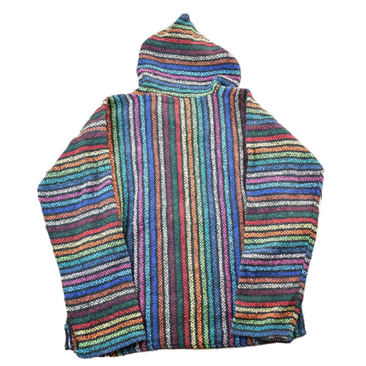 Vintage 1980s Poncho Style Knit Hoodie Festival Sweater from propervintagecanada