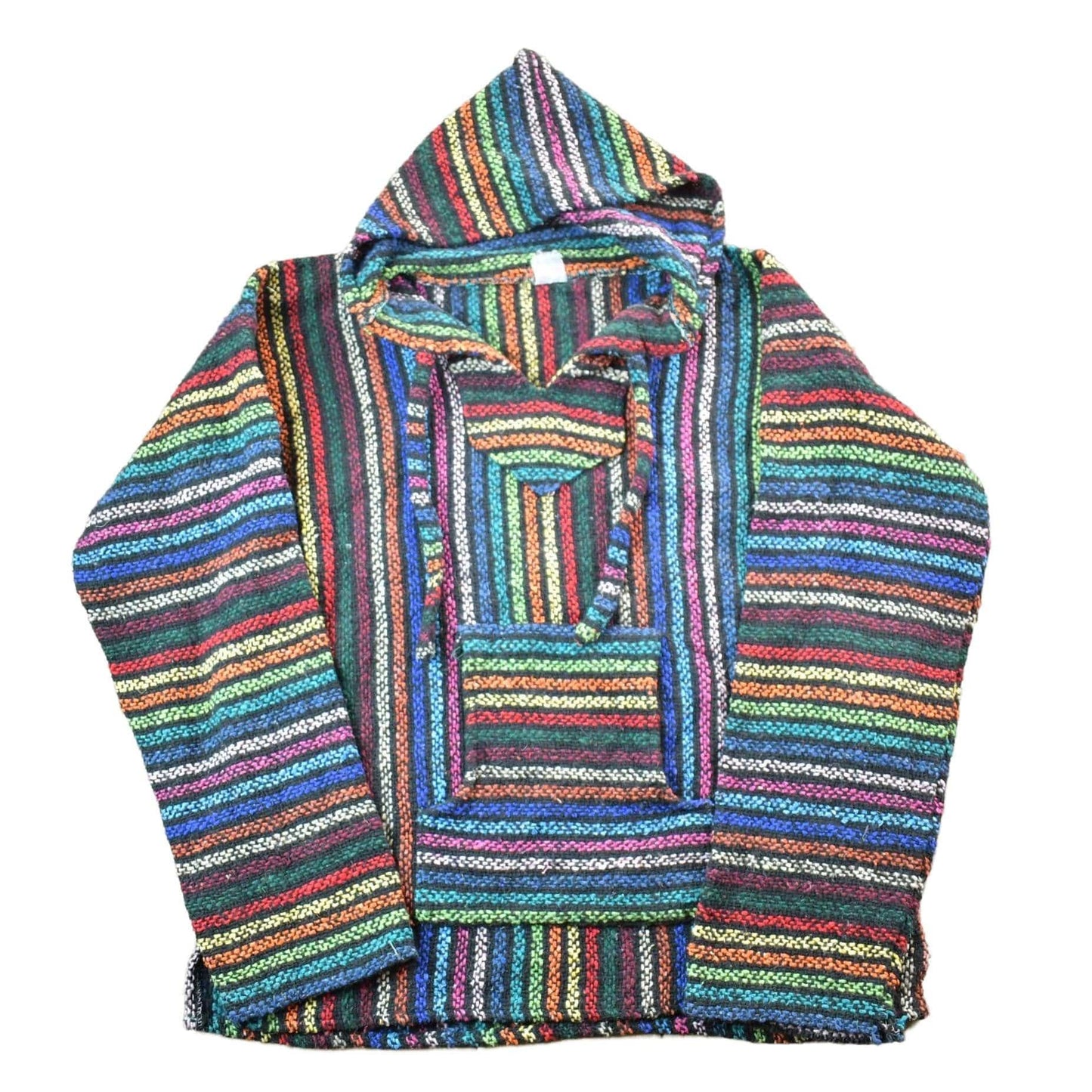 Vintage 1980s Poncho Style Knit Hoodie Festival Sweater from propervintagecanada