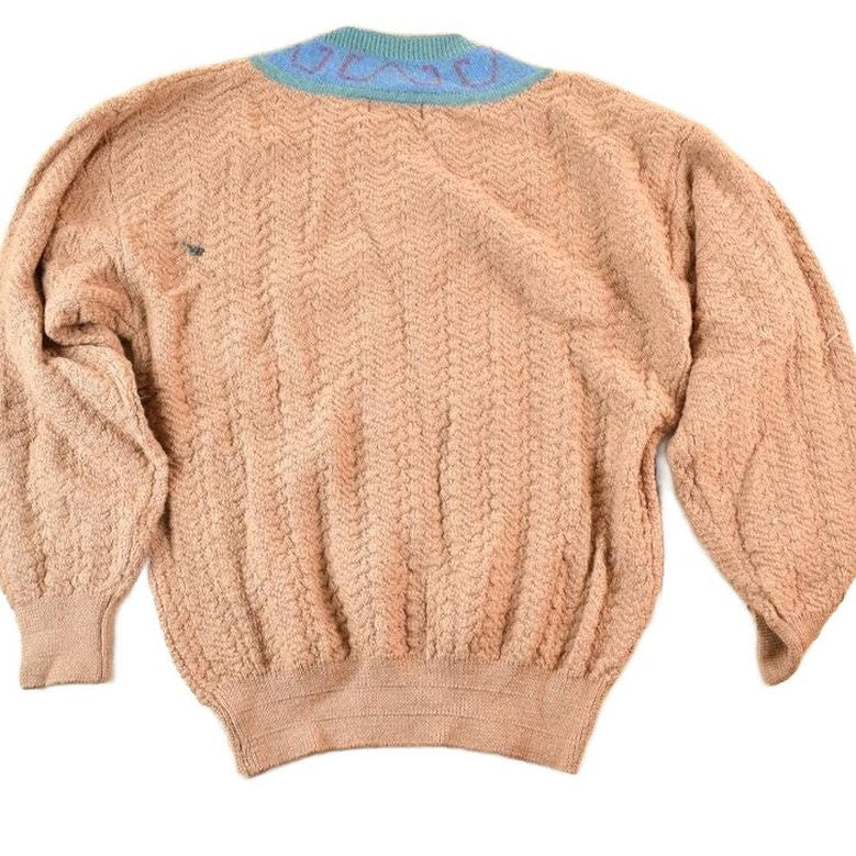 Vintage 1980s Ports International Wool Cable Knit Sweater Mens M from propervintagecanada