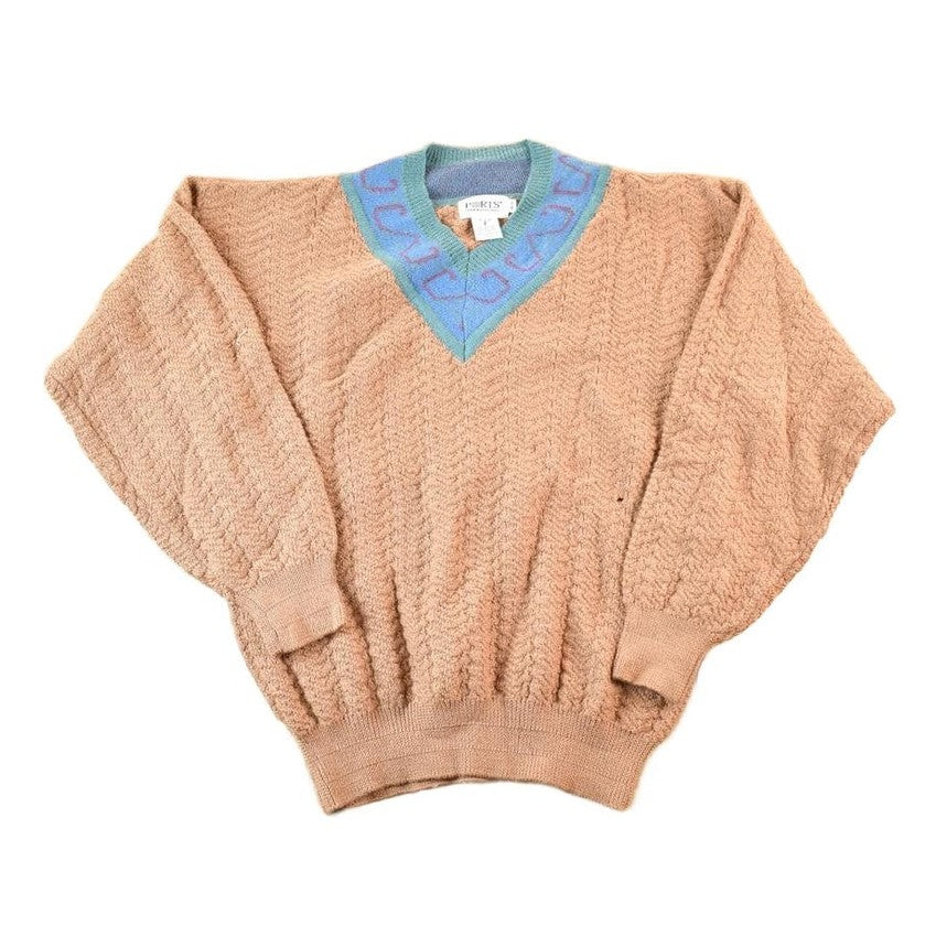 Vintage 1980s Ports International Wool Cable Knit Sweater Mens M from propervintagecanada