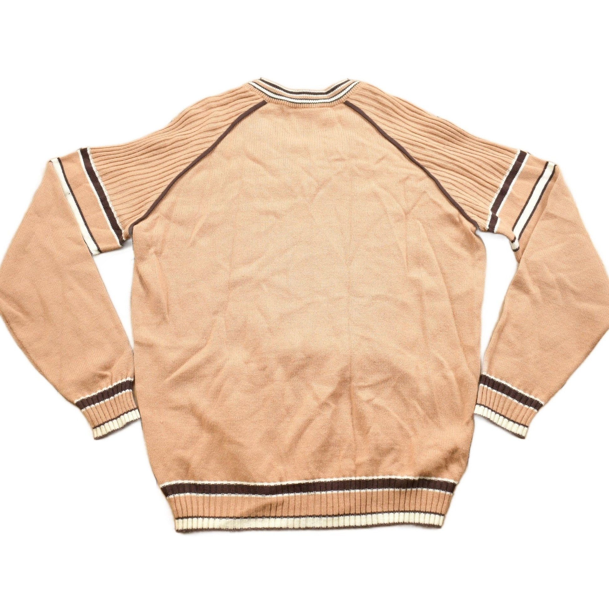 Vintage 1980s Prince Bellini Striped Knit V Neck Sweater Men's S from propervintagecanada