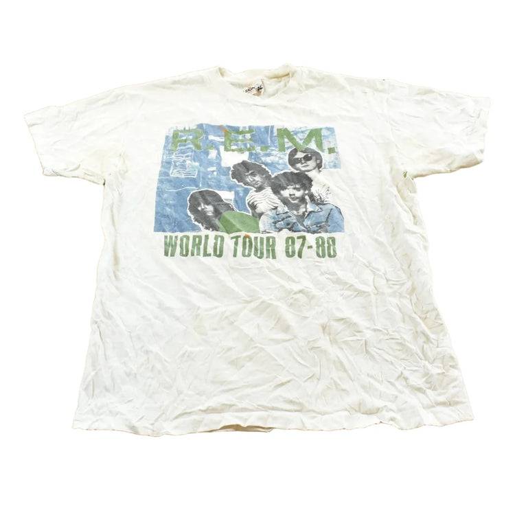 Vintage 1980s R.E.M. 87-88 World Tour Band T-Shirt Mens M from propervintagecanada