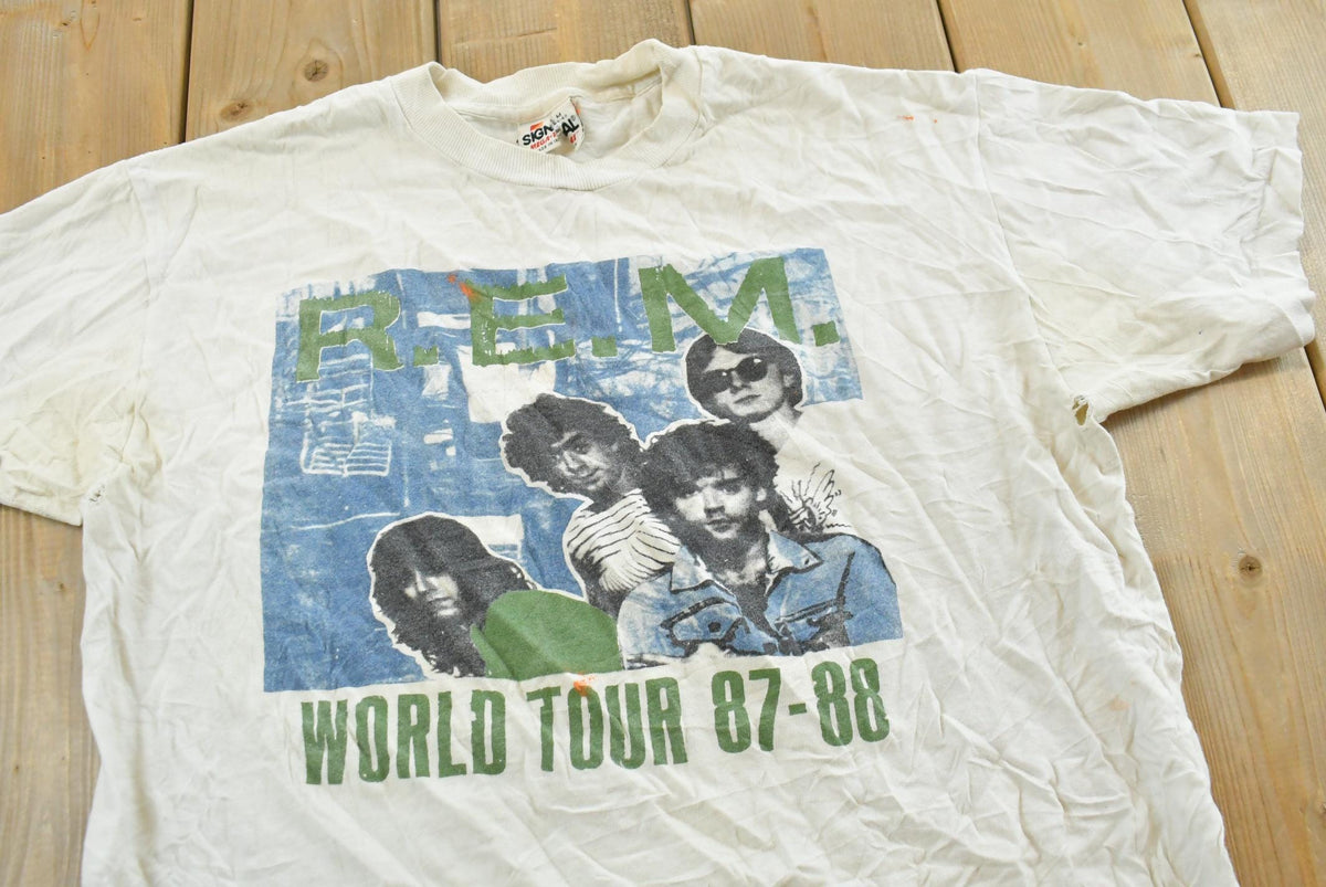 Vintage 1980s R.E.M. 87-88 World Tour Band T-Shirt Mens M from propervintagecanada