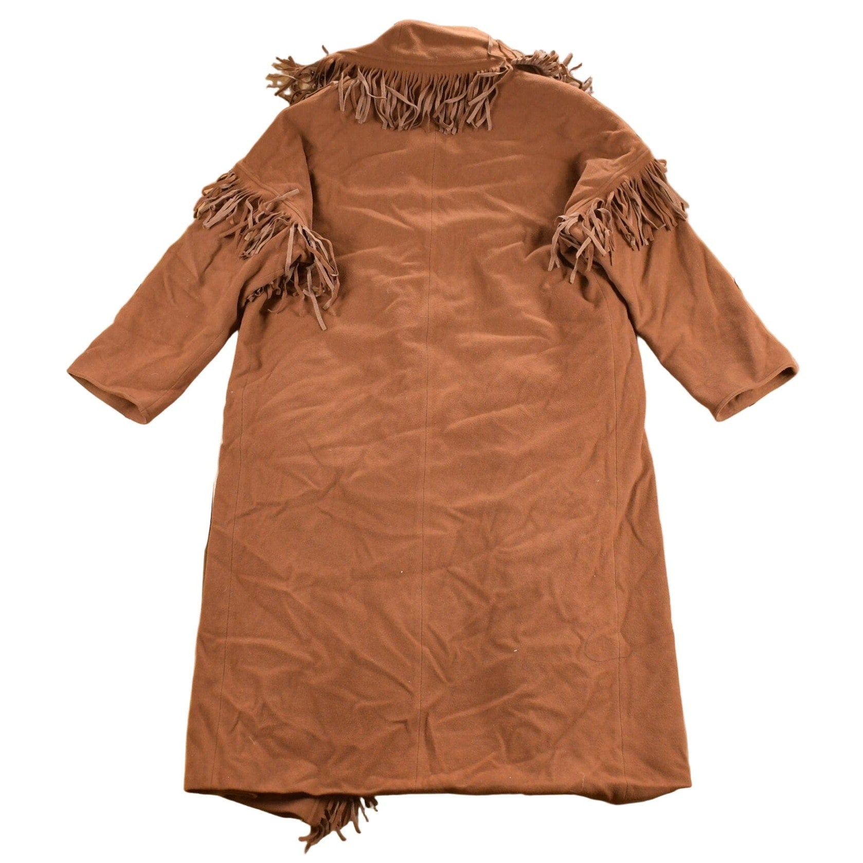 Vintage 1980s Raffinati Cashmere Fringe Full Length Coat from propervintagecanada