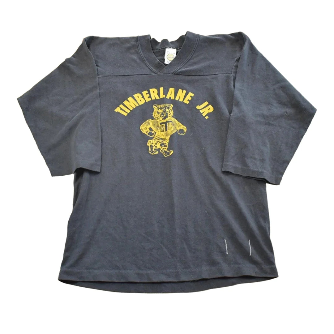 Vintage 1980s Raglan Timberlane Jr Tiger School T-Shirt Youth L from propervintagecanada